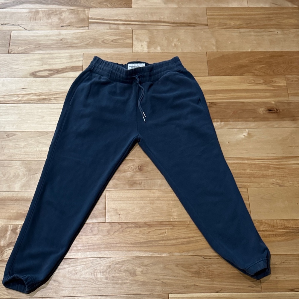 Abercrombie & Fitch soft fleece relaxed navy Jogger Pants